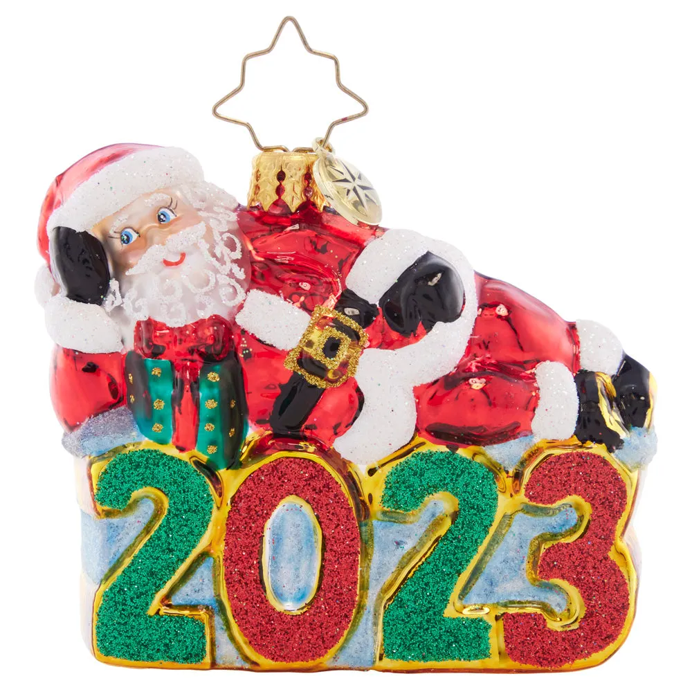 CR, Shining Bright Santa 2023 GEM, 1021418, Radko, GEM