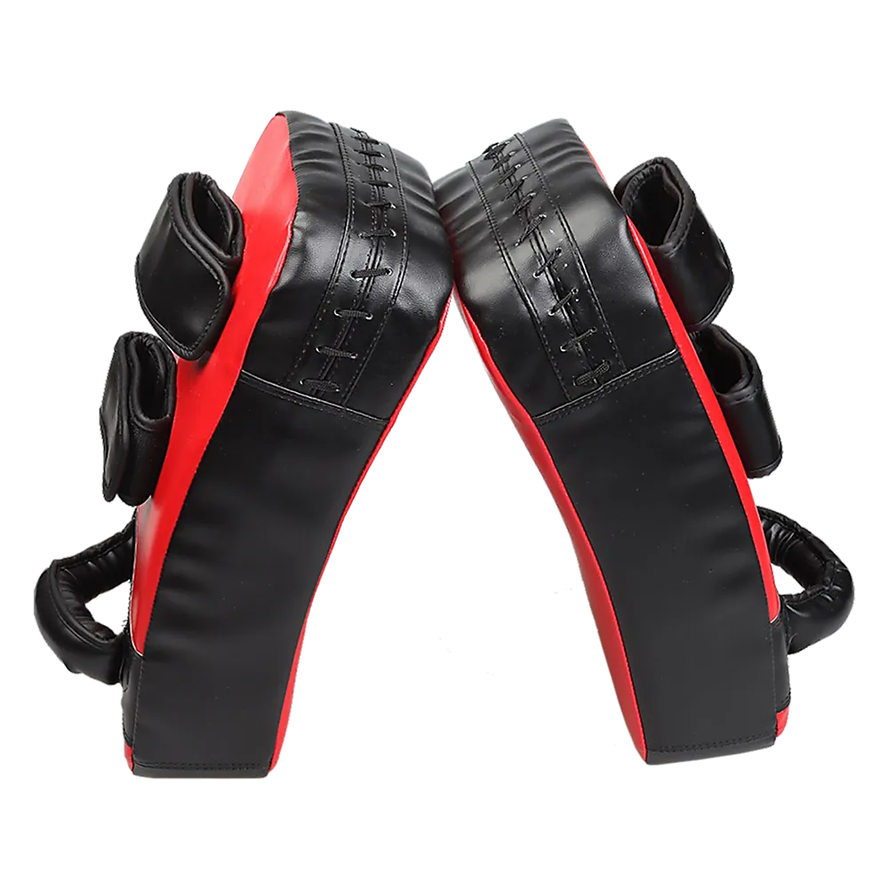 Curved Thai Boxing Punch Focus Pad Mitts - 2X, Dense Padding