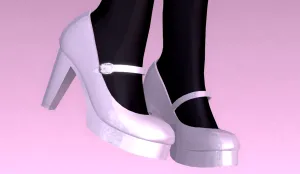 Cute heeled shoes (3D Model asset)(Commercial license)