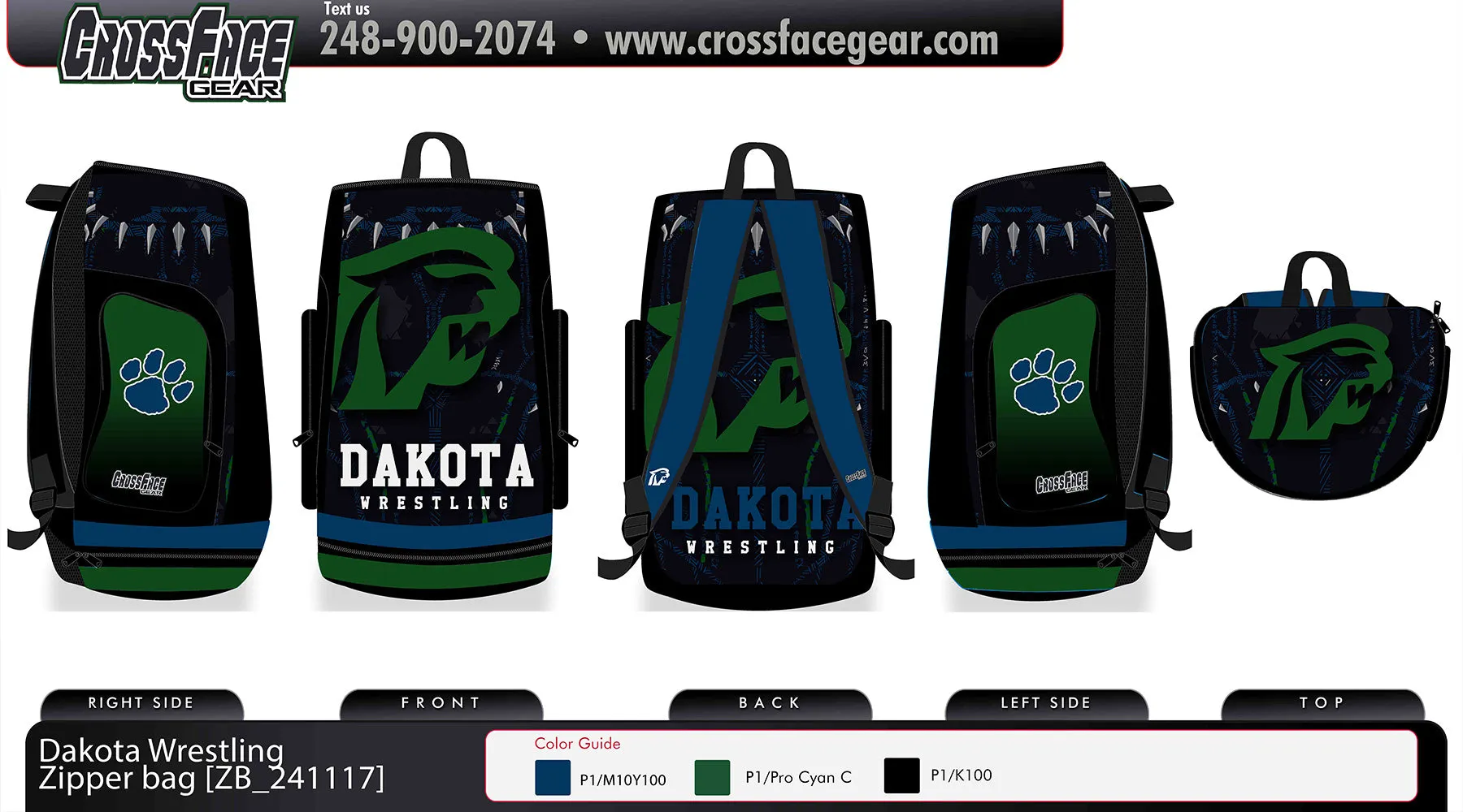 Dakota Wrestling Club Zipper Bag 1