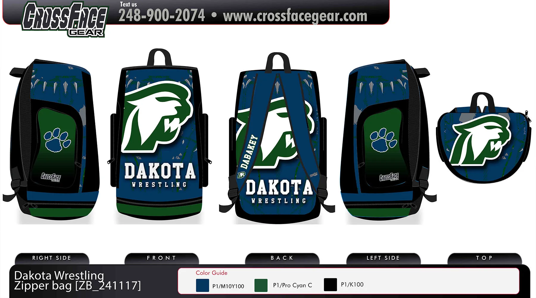 Dakota Wrestling Club Zipper Bag 2