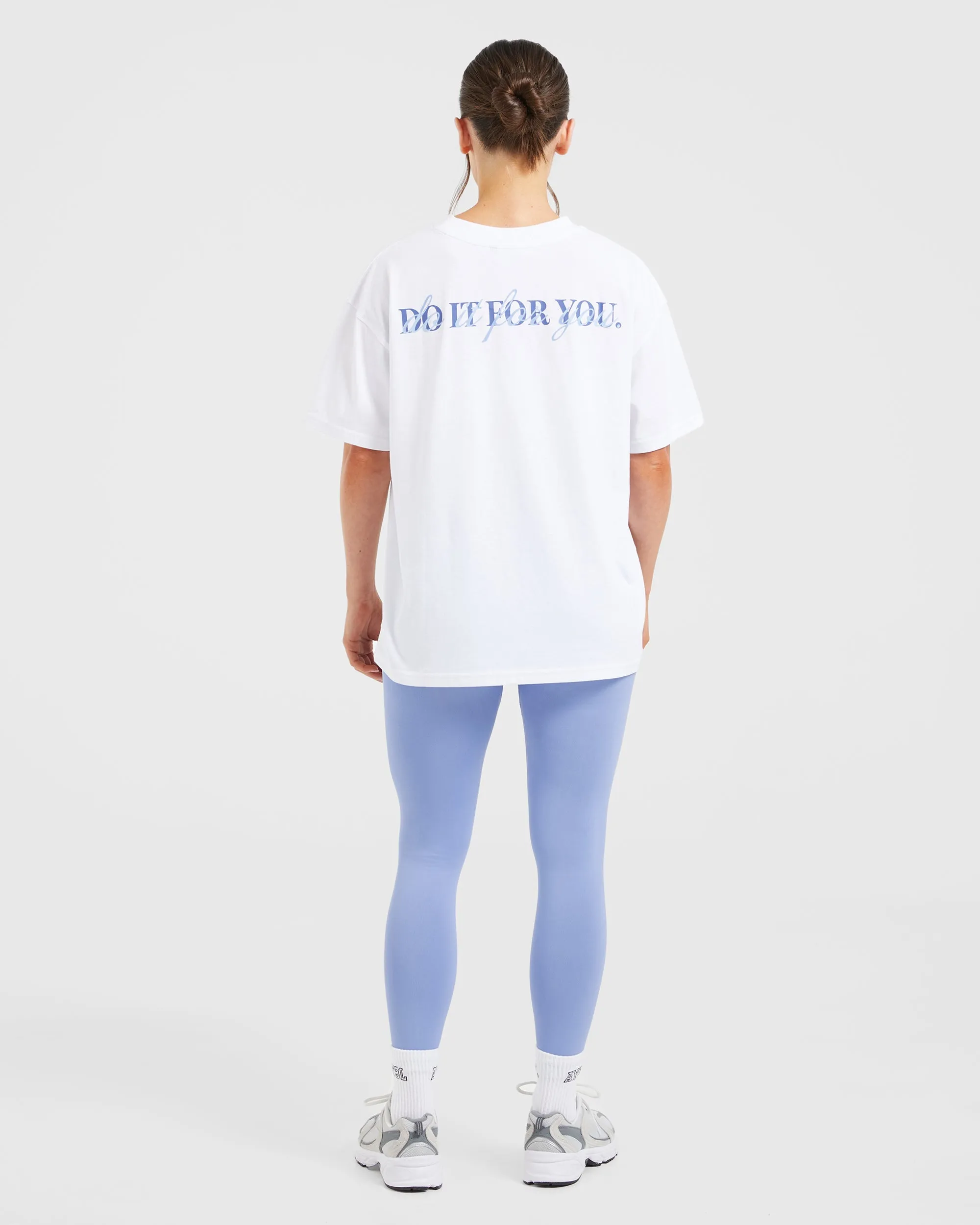 Do It For You Oversized T Shirt - White/Blue