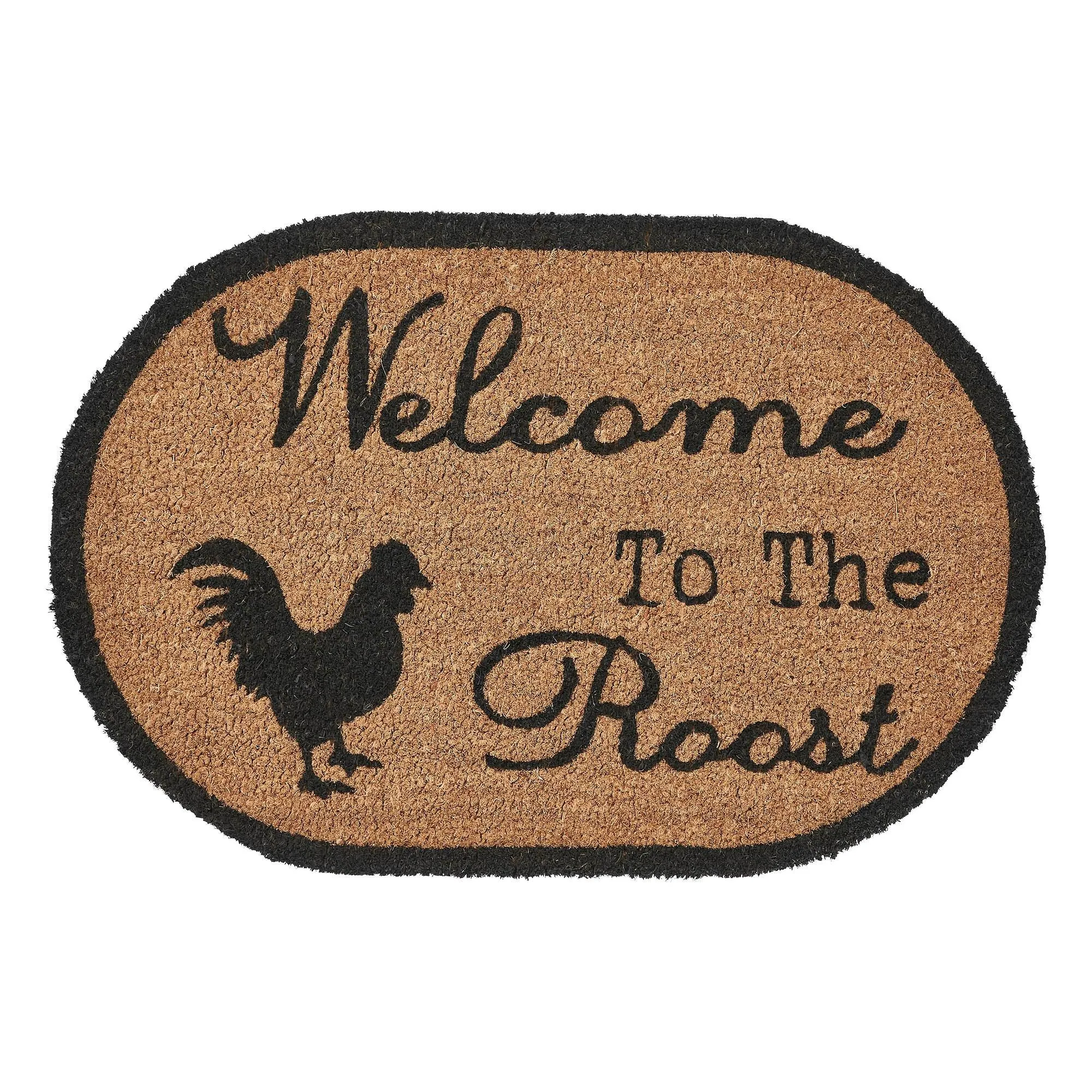 Down Home Welcome to the Roost Coir Rug Oval 20x30