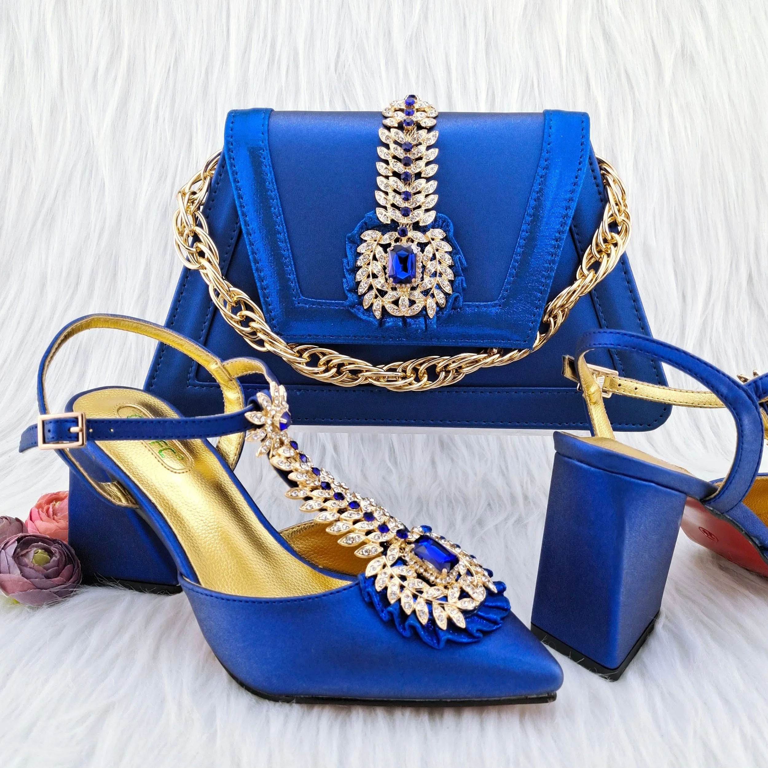 Elegant ltalian High Heels And Bag Set