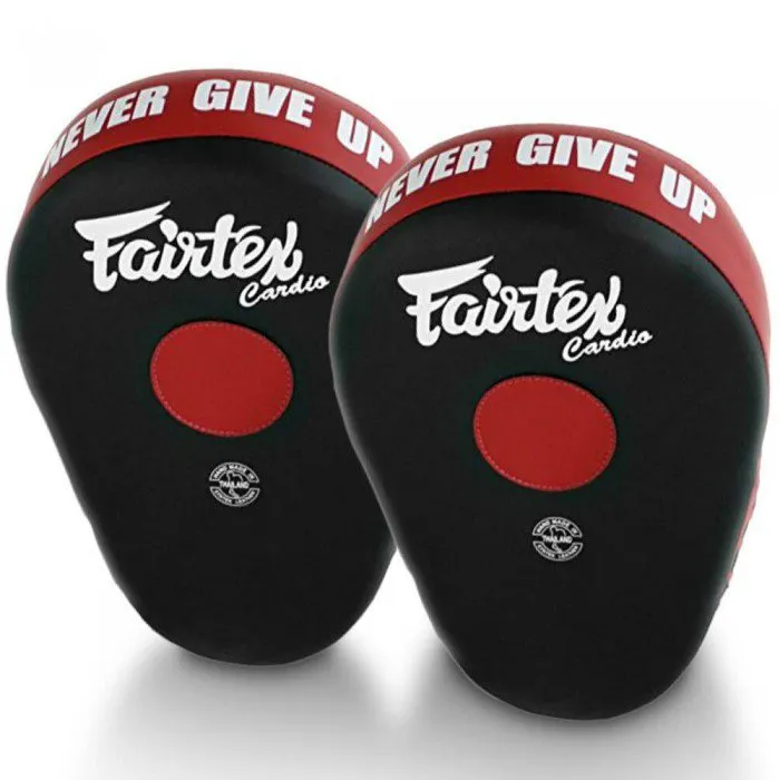 FAIRTEX MAXIMIZED FMV13 MUAY THAI BOXING MMA PUNCHING FOCUS MITTS PADS Black Red