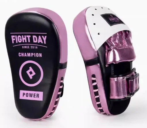 FIGHT DAY FKP3 MUAY THAI BOXING MMA PUNCHING LONG FOCUS MITTS PADS Black Pink