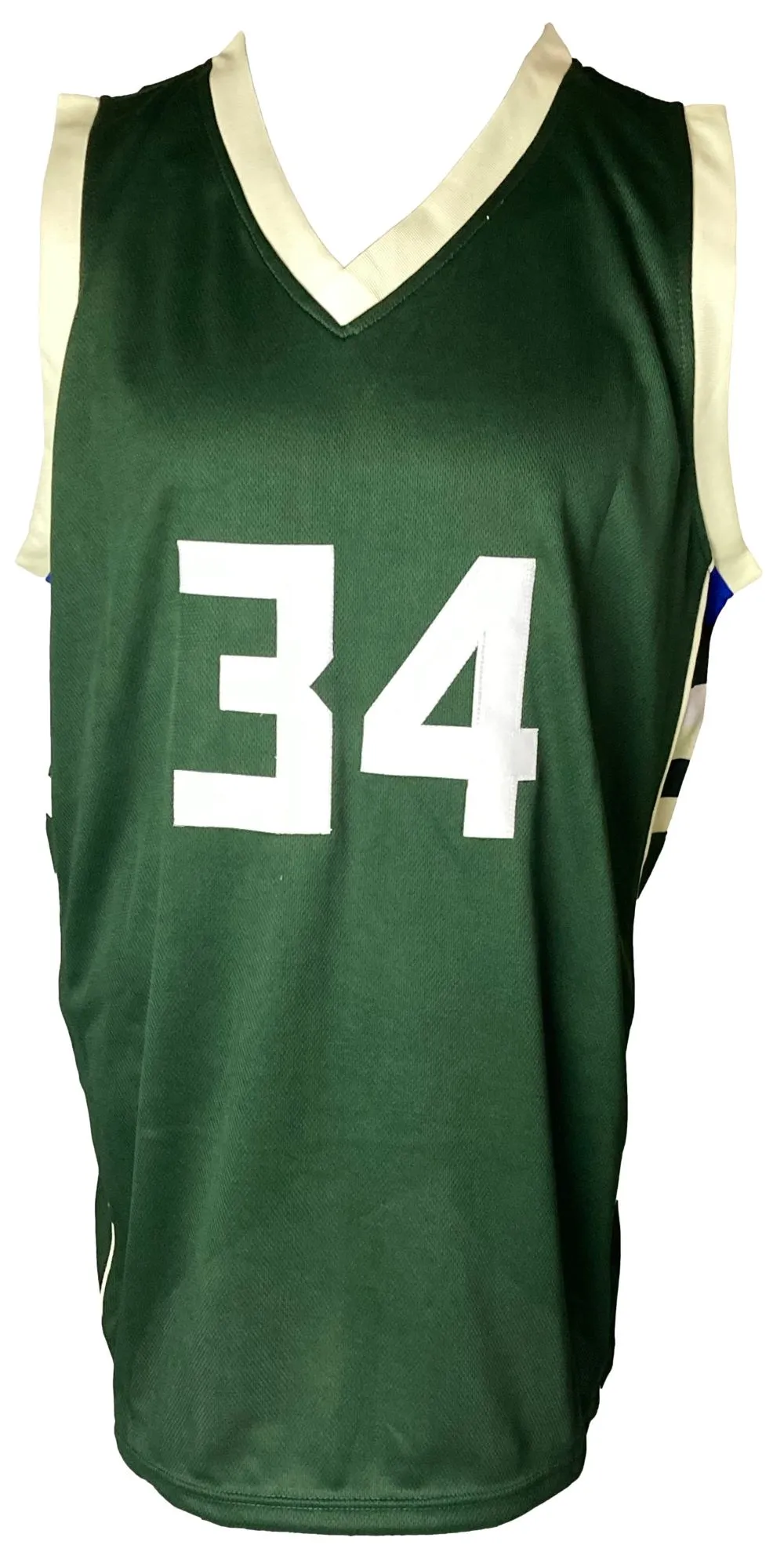 Giannis Antetokounmpo Milwaukee Signed Green Basketball Jersey JSA