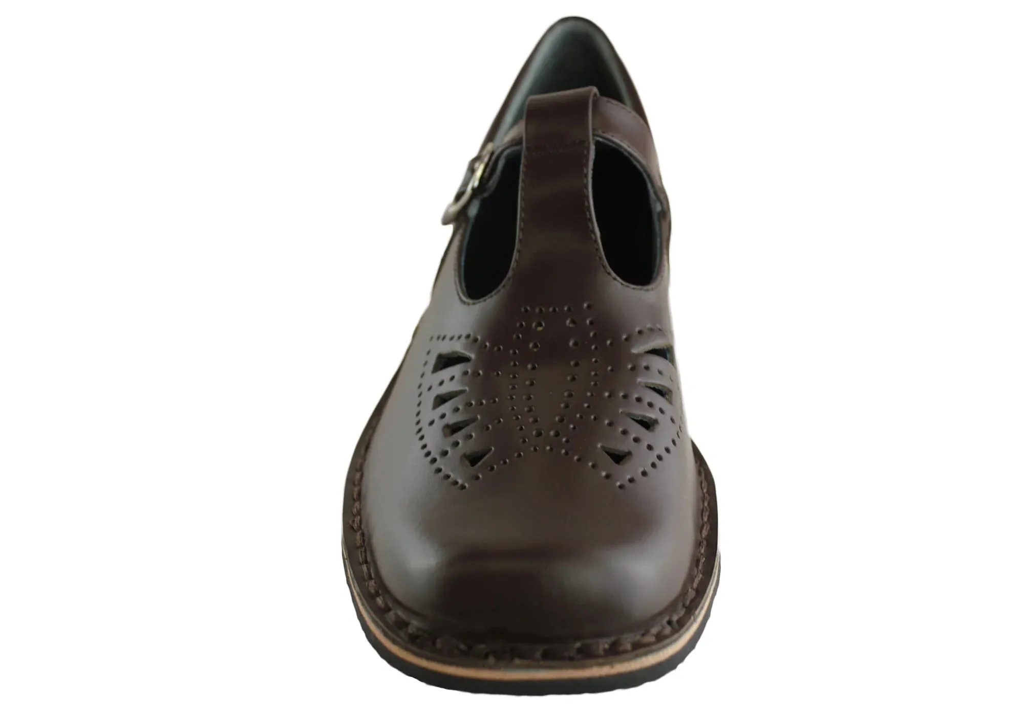 Harrison Indiana II Junior School Shoes - Brown