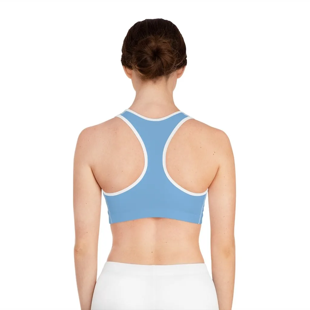 High Support Blue & Black Fikafuntimes Sports Bra