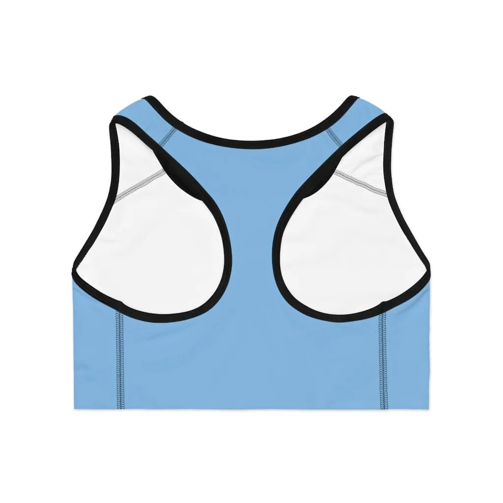 High Support Blue & Black Fikafuntimes Sports Bra