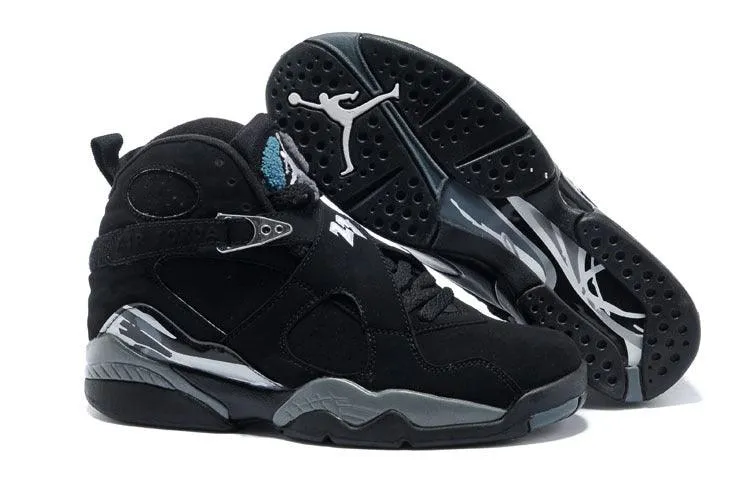 Jordan 8 “Chrome” Black/White-Light Graphite