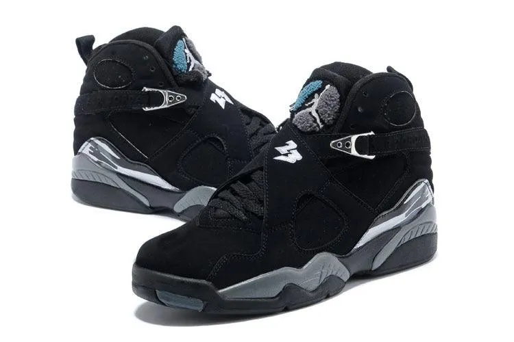 Jordan 8 “Chrome” Black/White-Light Graphite