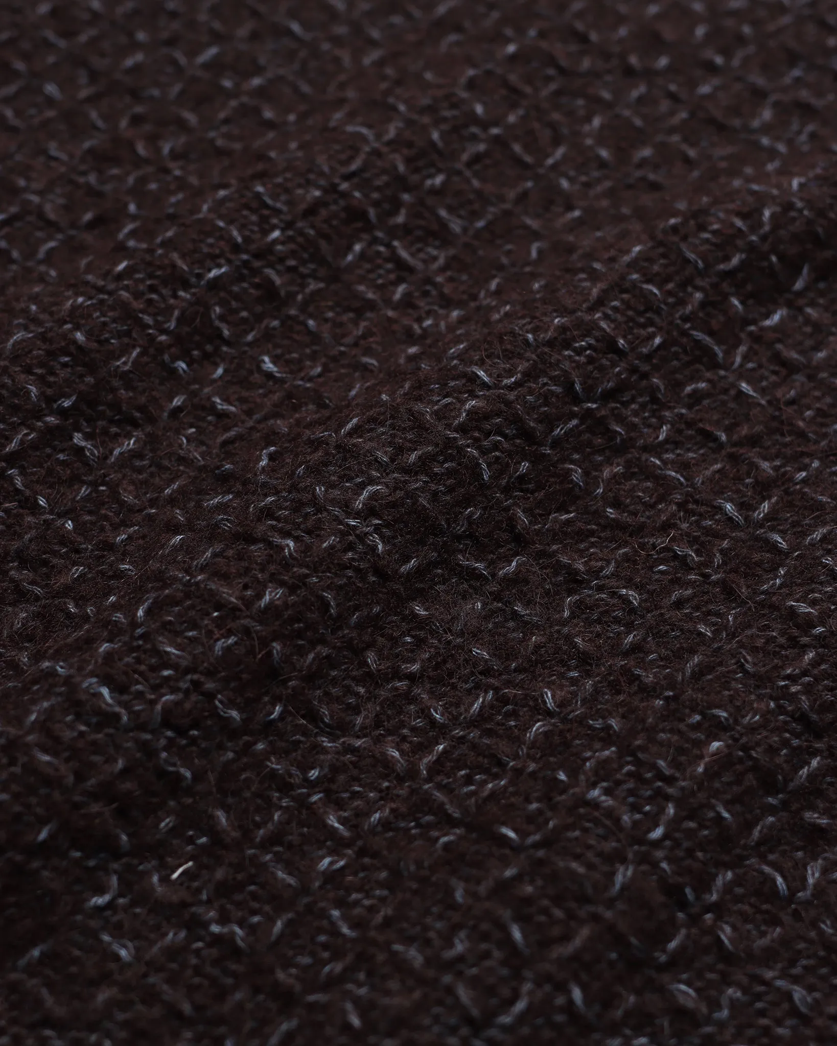 Kier Knitted Polo - Slate Brown Diamond Cable