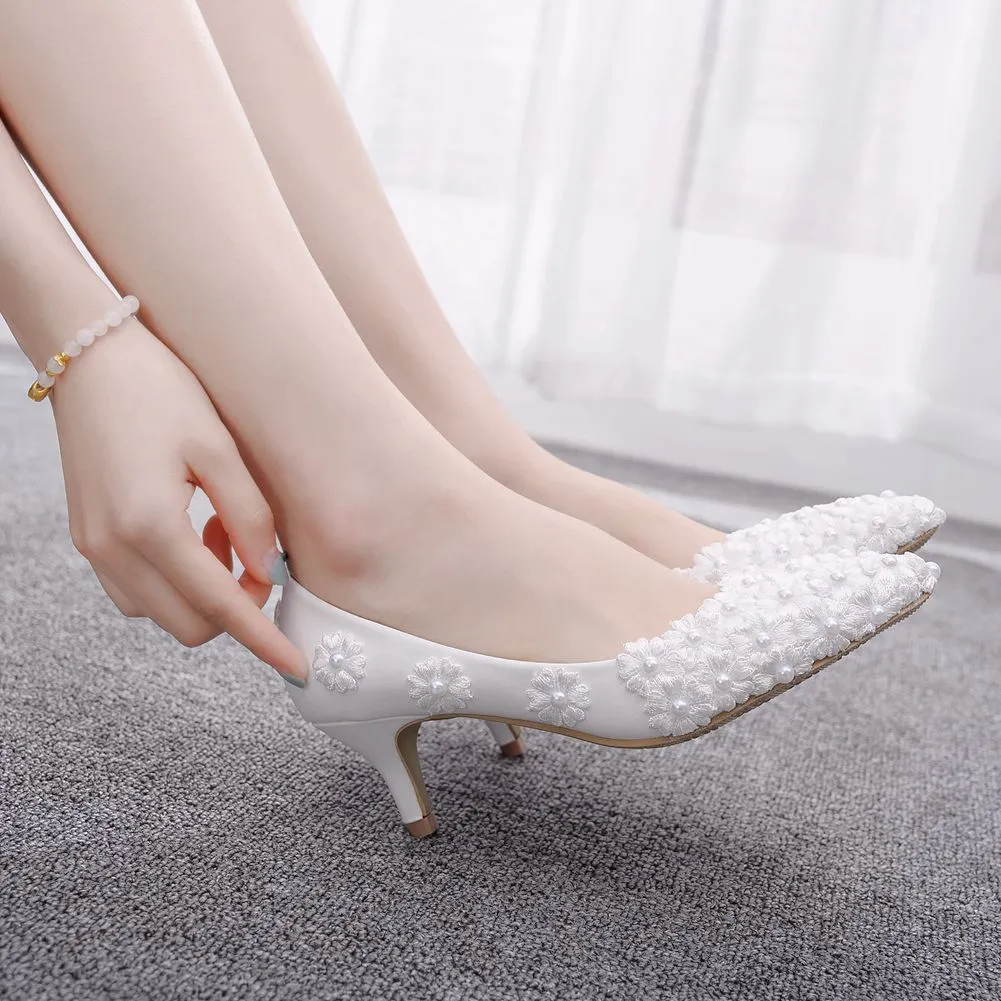 Lace Stiletto Heels High Heels Shoes