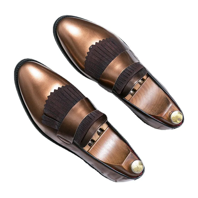 large code stream Haipi men's British style small leather shoes trend Joker Korean men's shoes one pedal lazy shoes