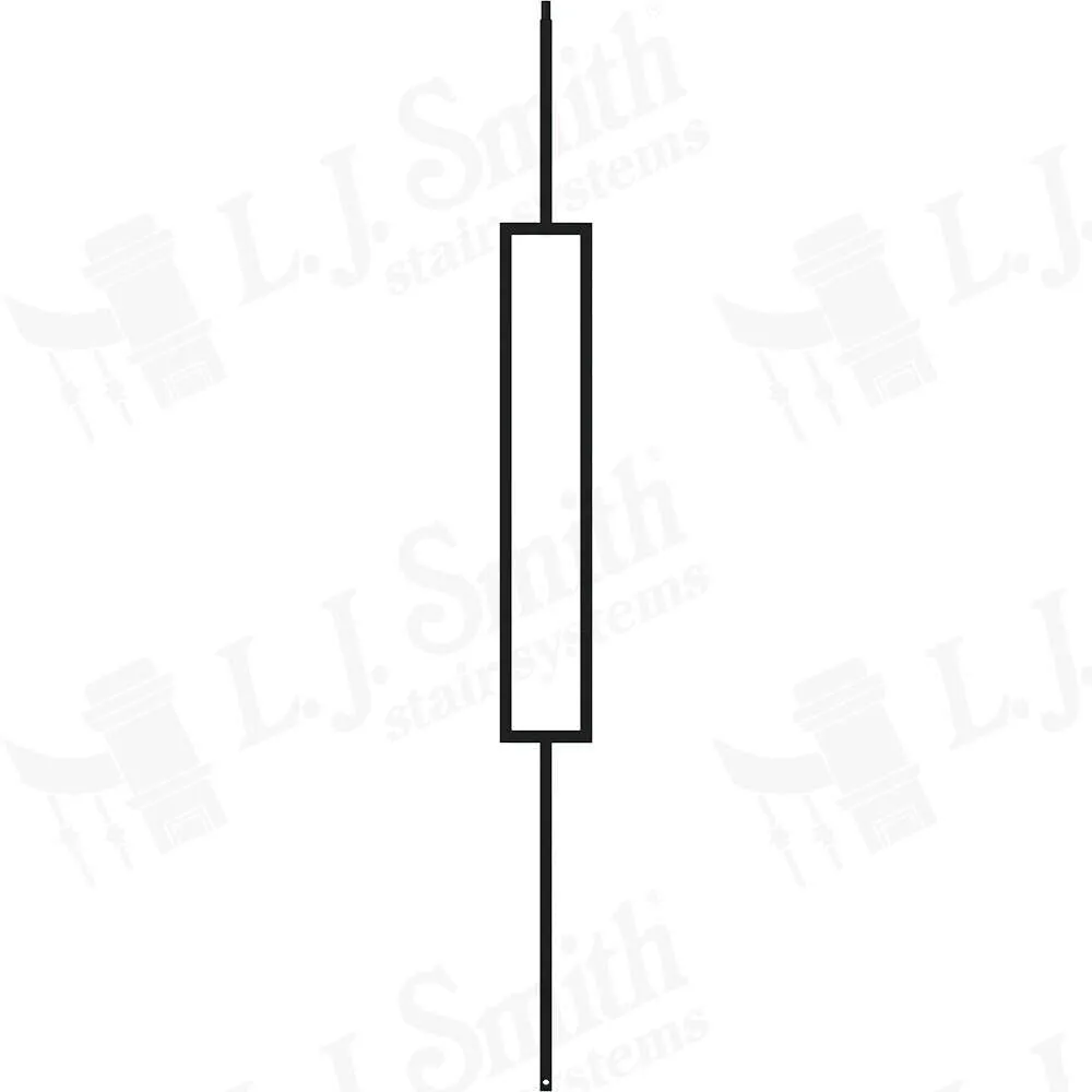 LIH-HOL166344 — Contempo Series Rectangle Baluster (1/2" Square Hollow)