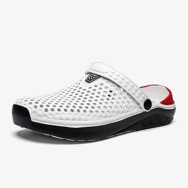 Lovers Garden Shoes Non-slip Water Shoes Men White Slippers