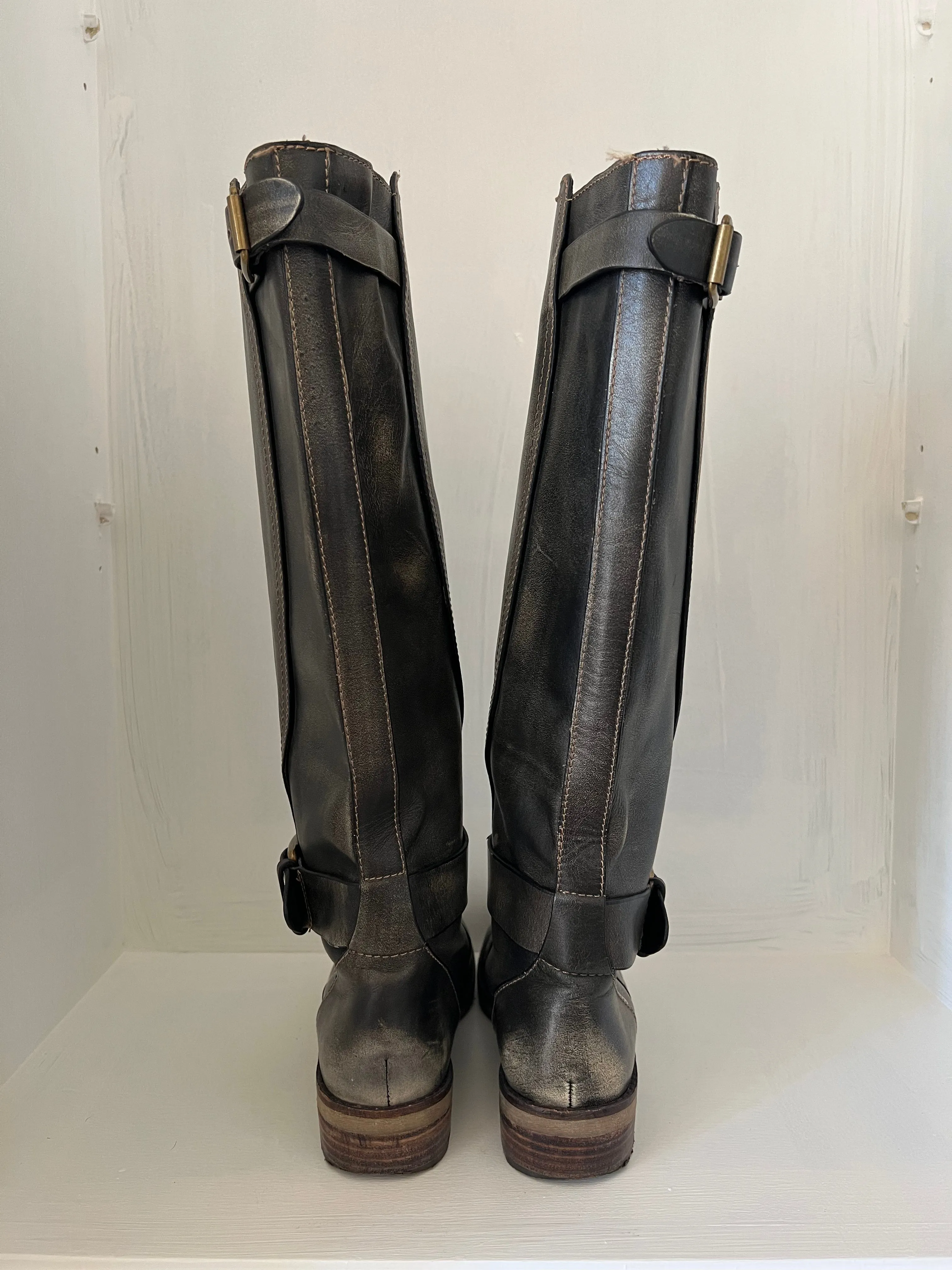 Lucky Brand Distressed Knee Boots