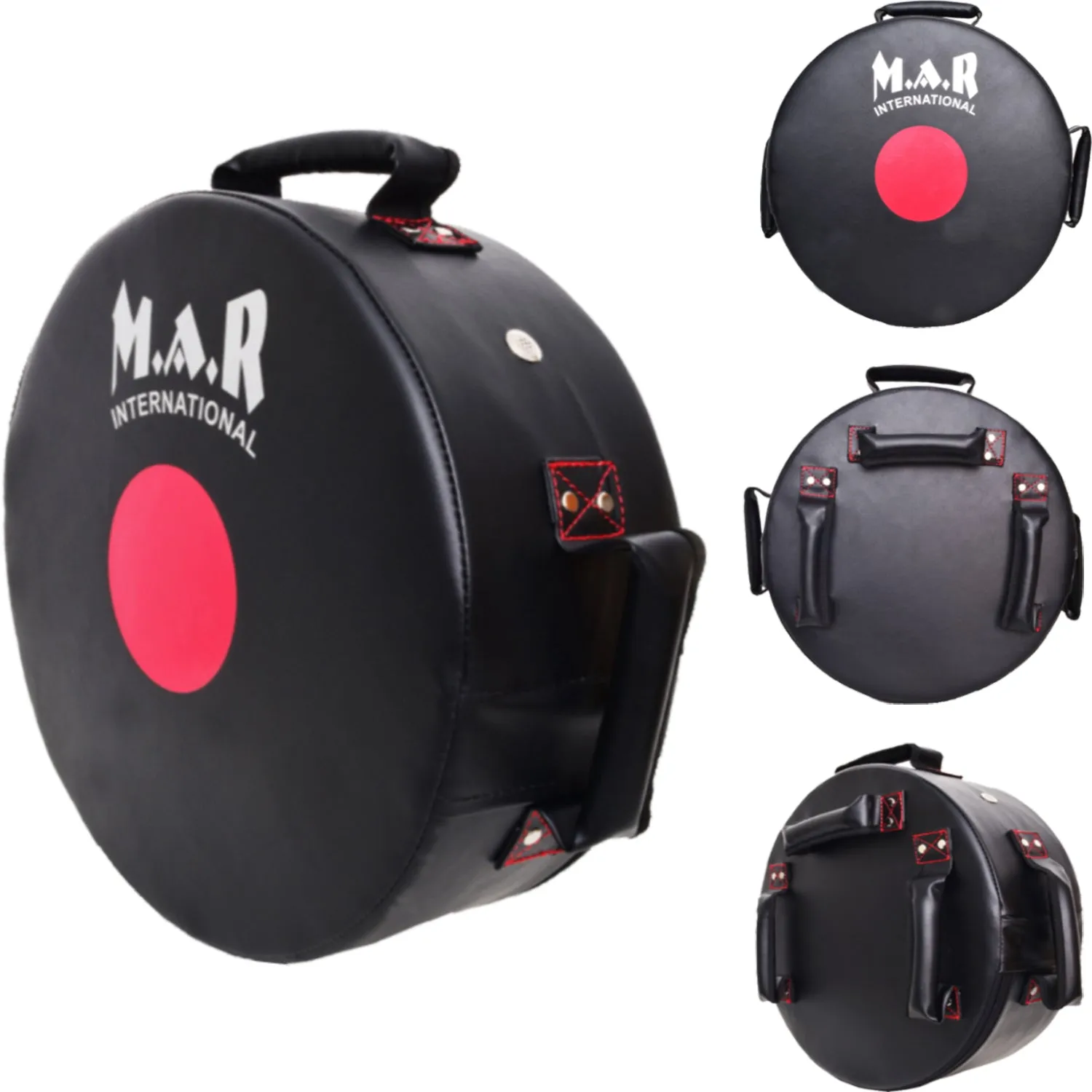 MAR-208G | Black Red Heavy Duty Circle Round Striking Shield