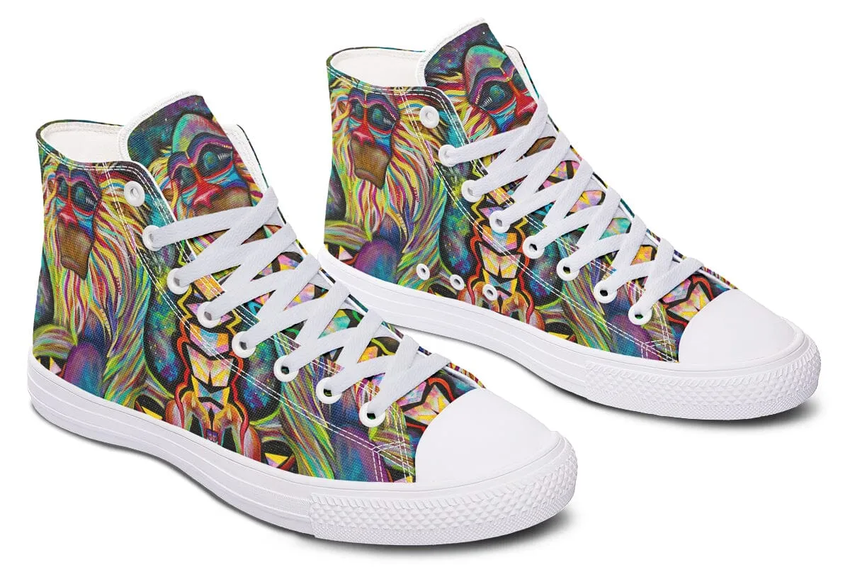 Meditating Rafiki High Top Shoes