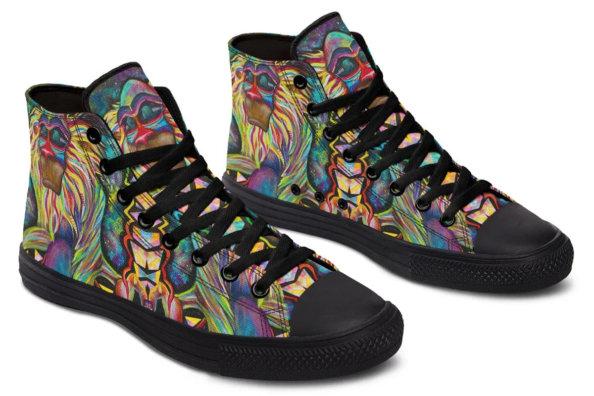 Meditating Rafiki High Top Shoes