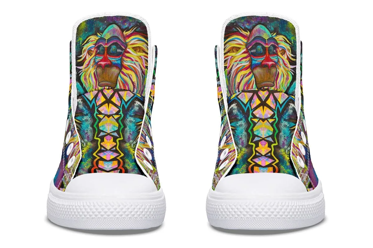 Meditating Rafiki High Top Shoes