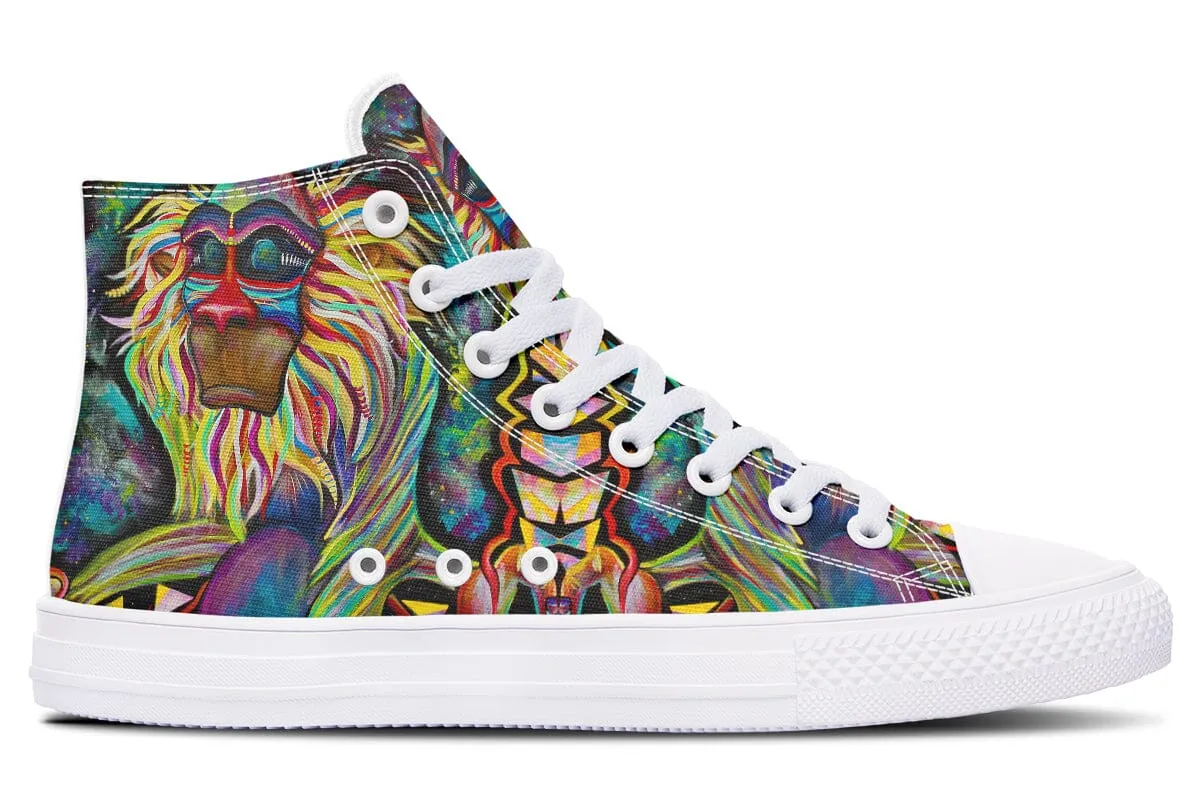 Meditating Rafiki High Top Shoes