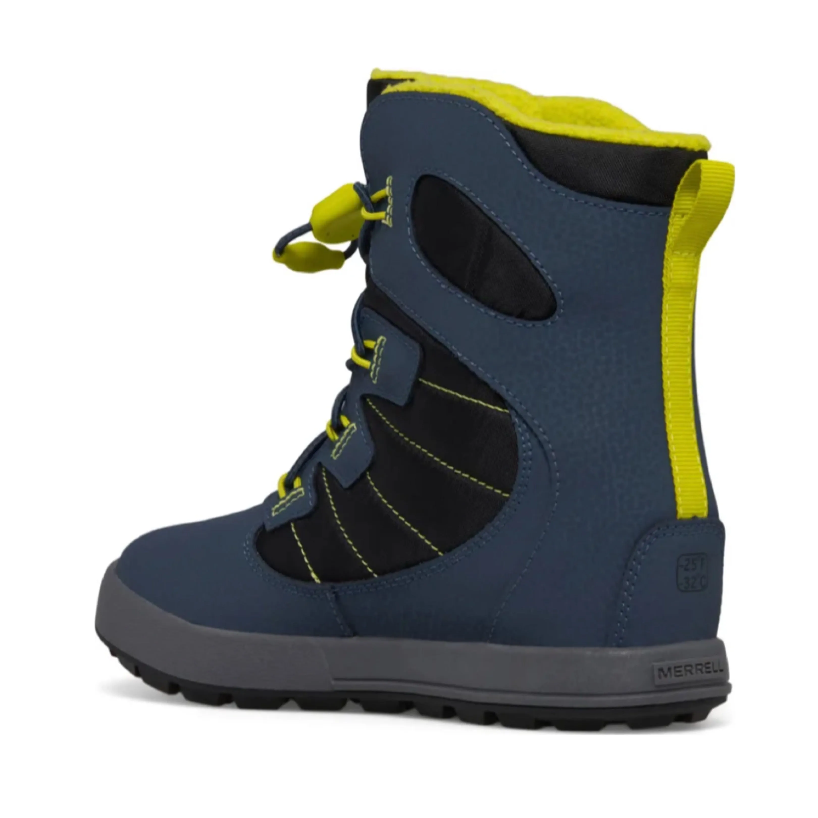 Merrell Navy/Lime Snow Bank 4.0 Children’s/Youth Waterproof Snow Boot