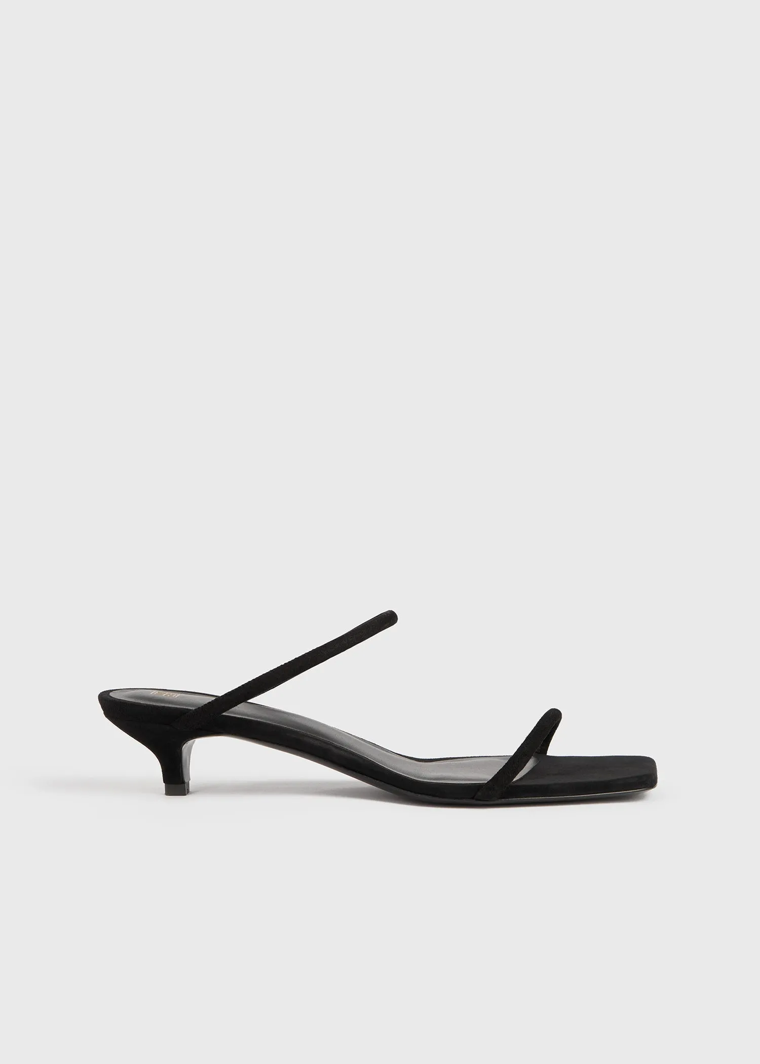 Minimalist suede sandals black