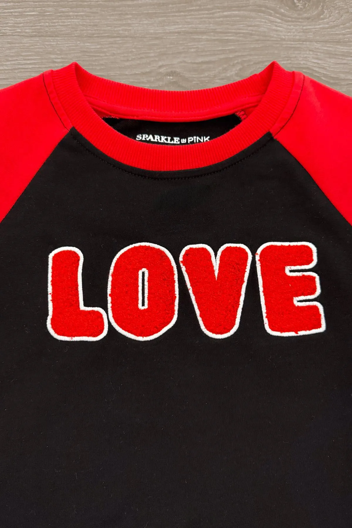 Mom & Kid - "Love" Chenille Patch Top