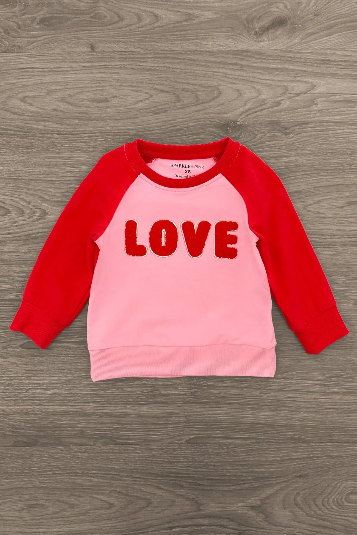 Mom & Kid - "Love" Chenille Patch Top