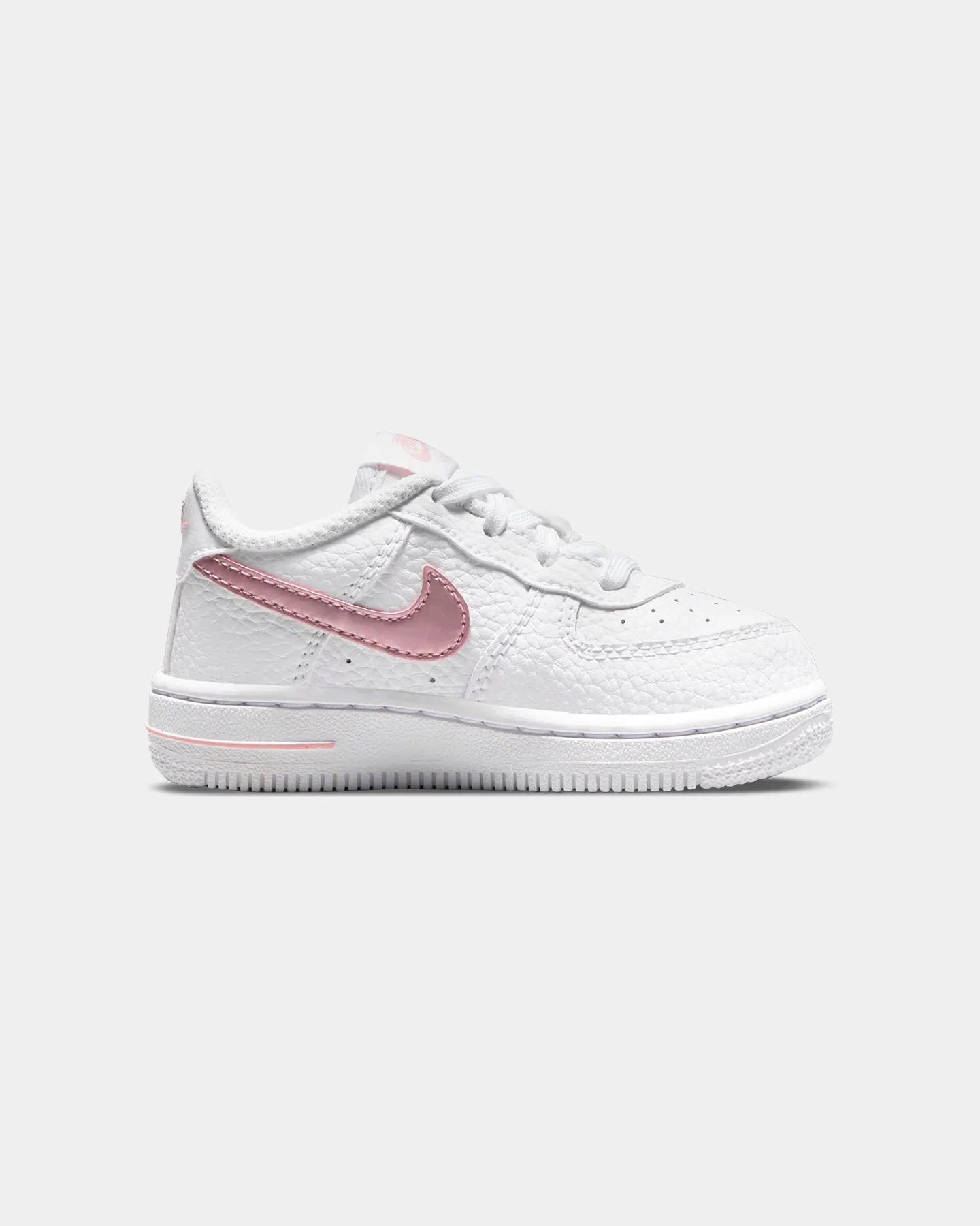 Nike Kids' Force 1 (TD) White/Pink Glaze