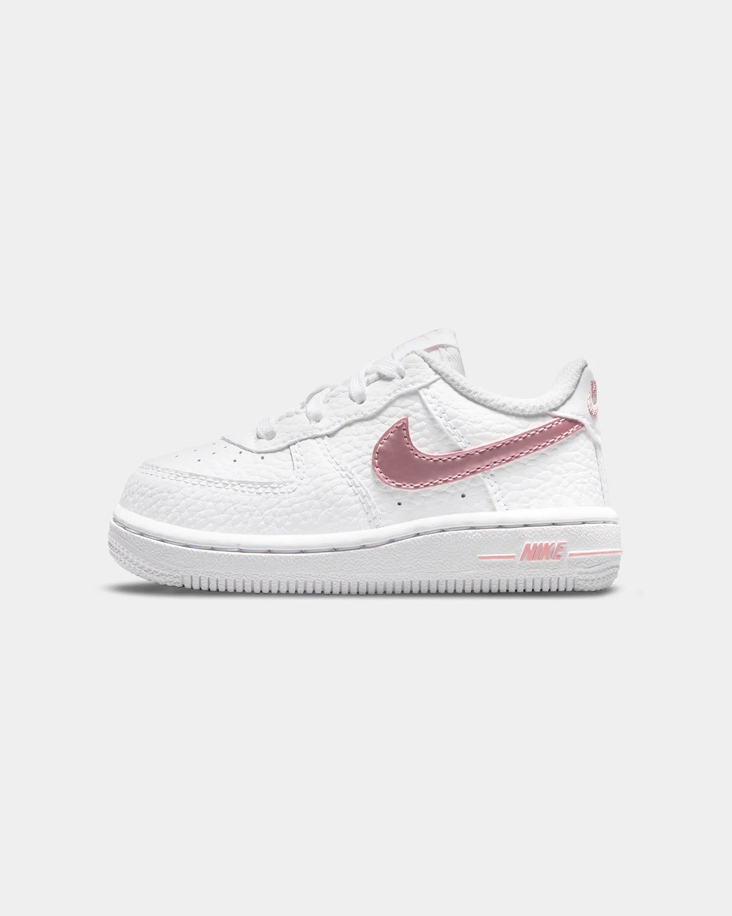 Nike Kids' Force 1 (TD) White/Pink Glaze