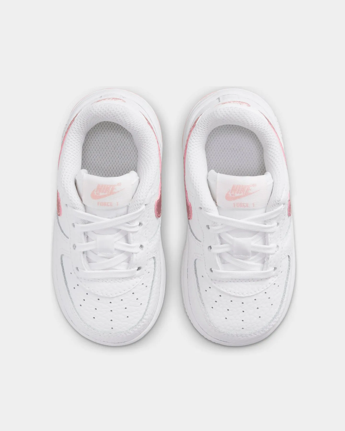 Nike Kids' Force 1 (TD) White/Pink Glaze