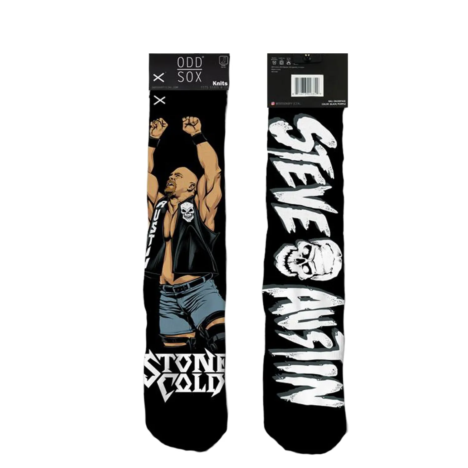 Odd Sox Men's Crew Socks - Stone Cold Victory (WWE)