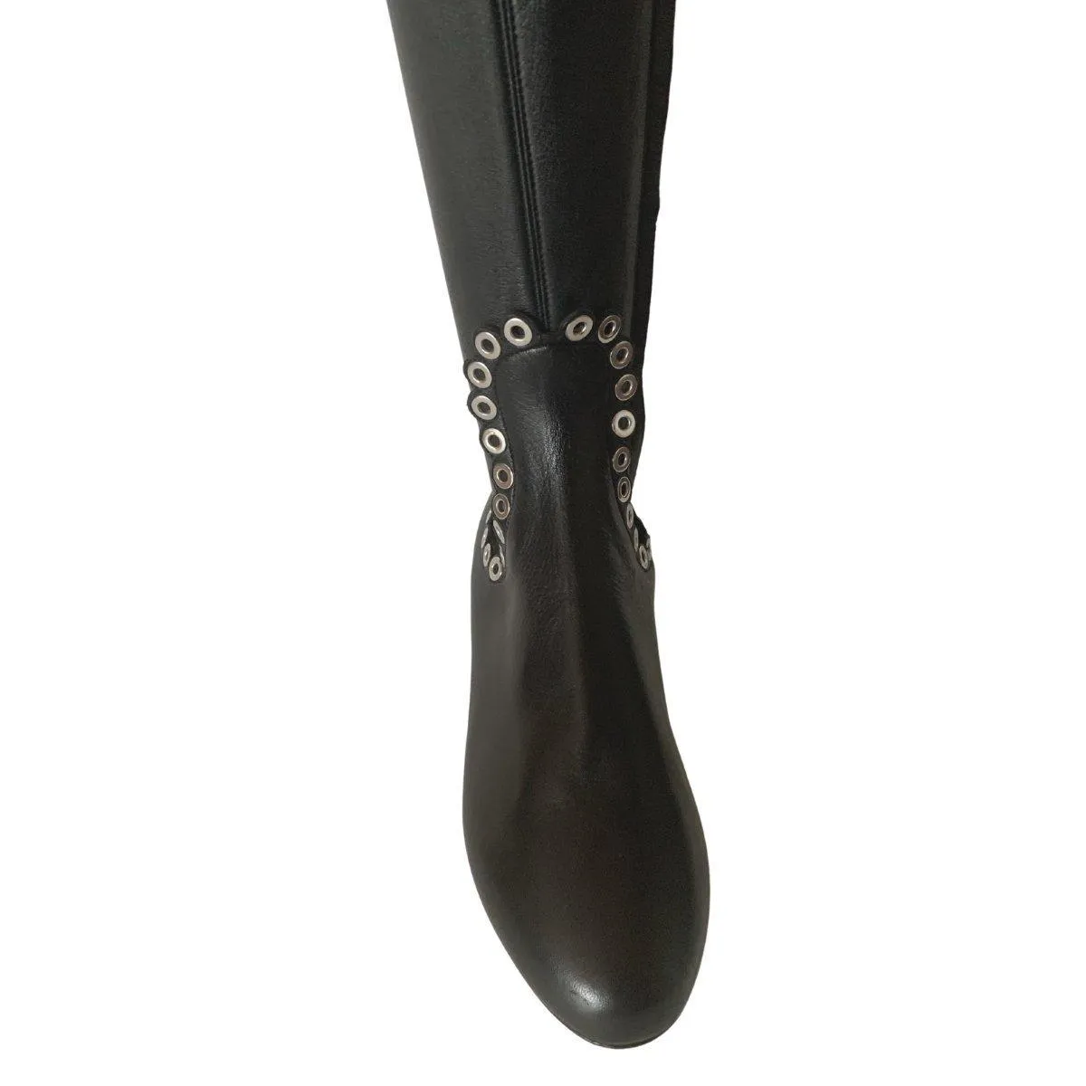 Over Knee Studded Flat Boots