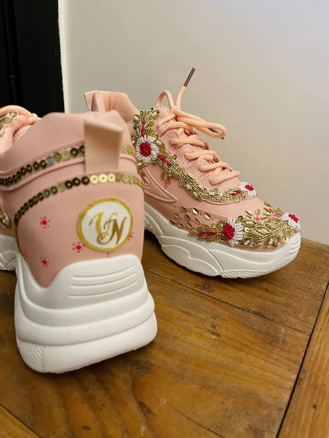 Pink Traditional Bridal Sneakers