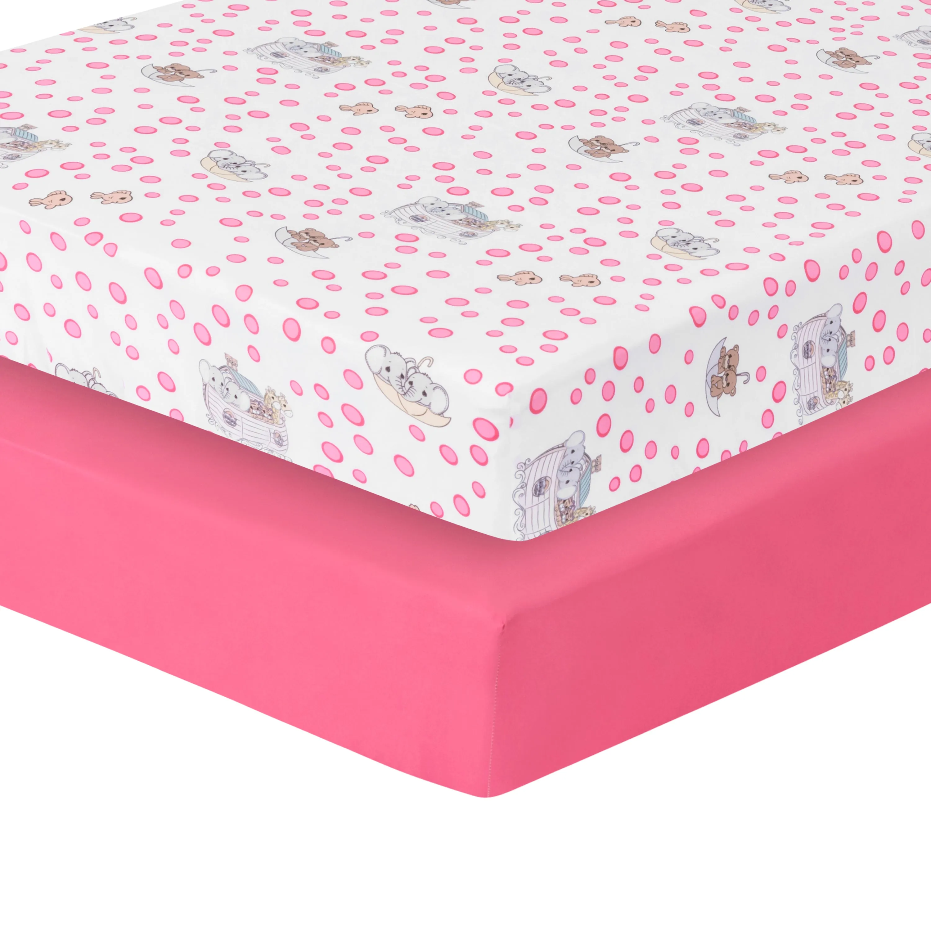 Precious Moments Girls 2 Pack Fitted Crib Sheet