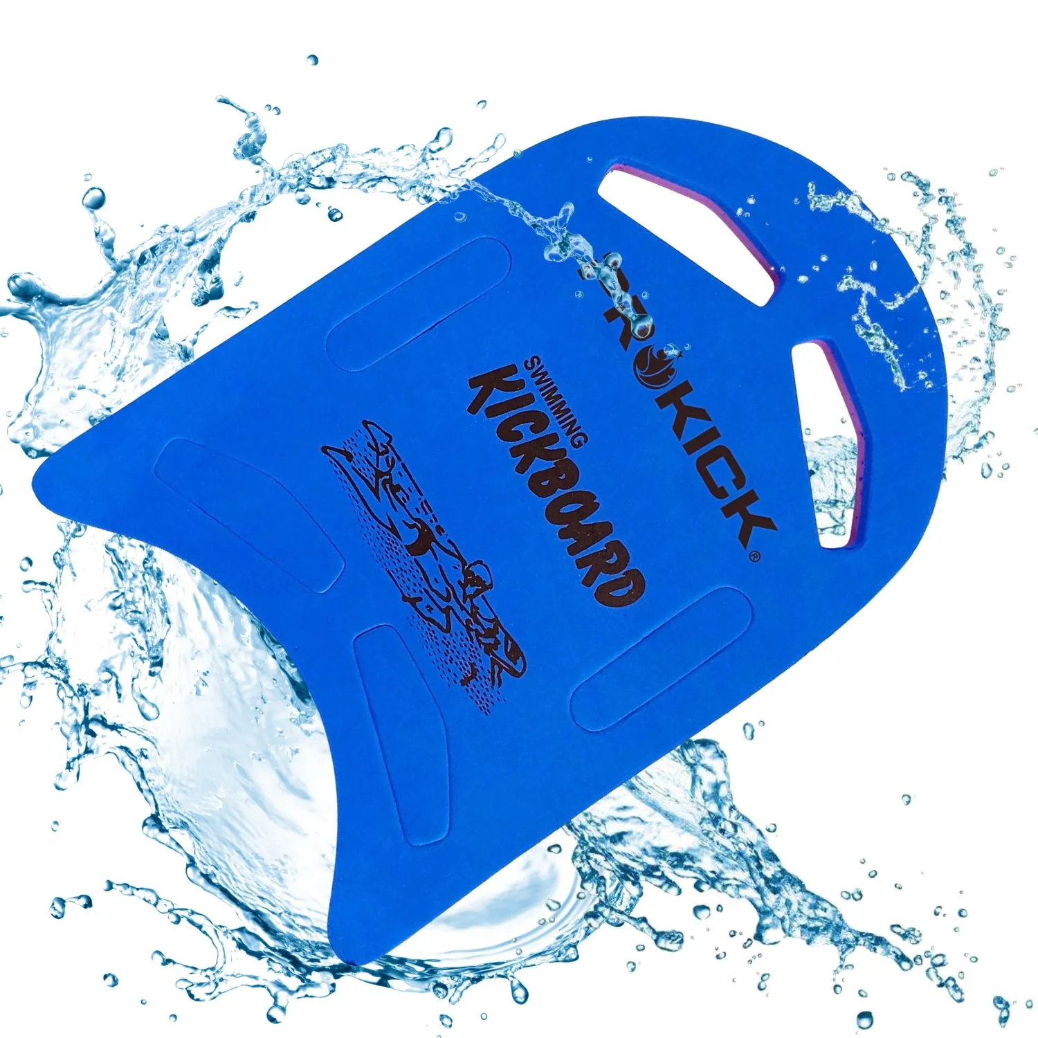 Prokick Unisex Adult Swimming Kickboard - Safe Training Aid Float Hand Board of Foam - Asorted Color