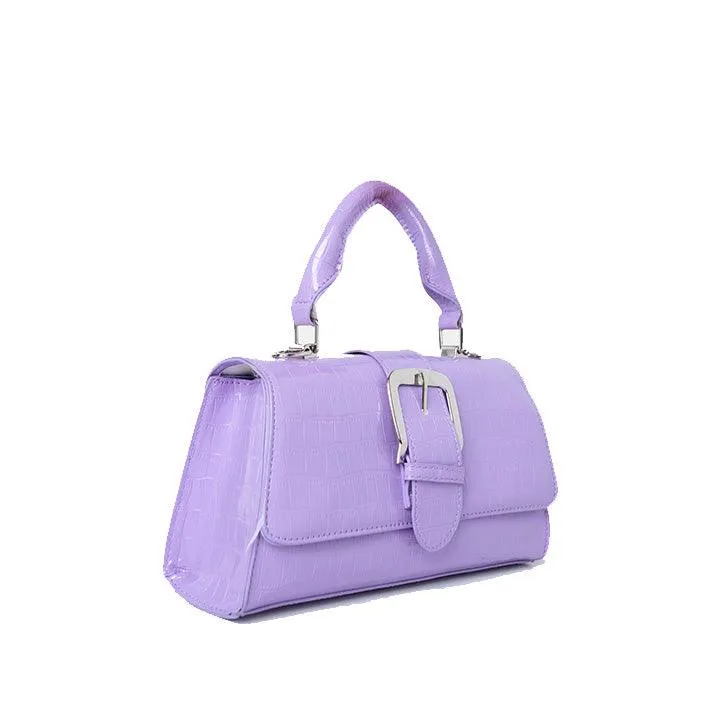 PUBLIC DESIRE THE LISBON PURPLE CROC BAG