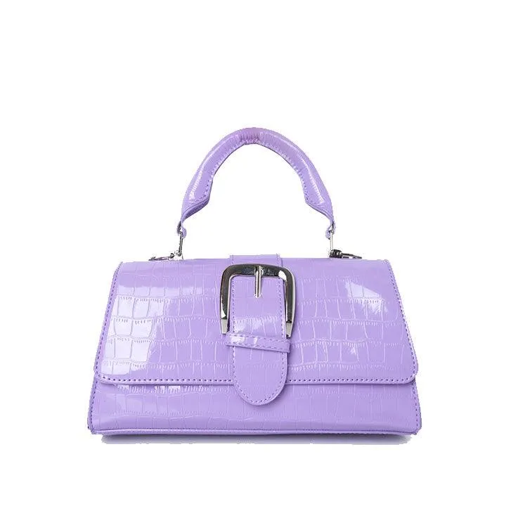 PUBLIC DESIRE THE LISBON PURPLE CROC BAG