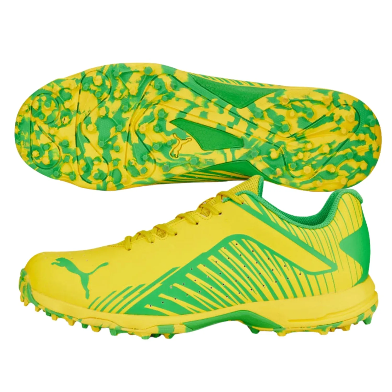 Puma Cricket Shoes, 22-FH-Rubber - Yellow/Green