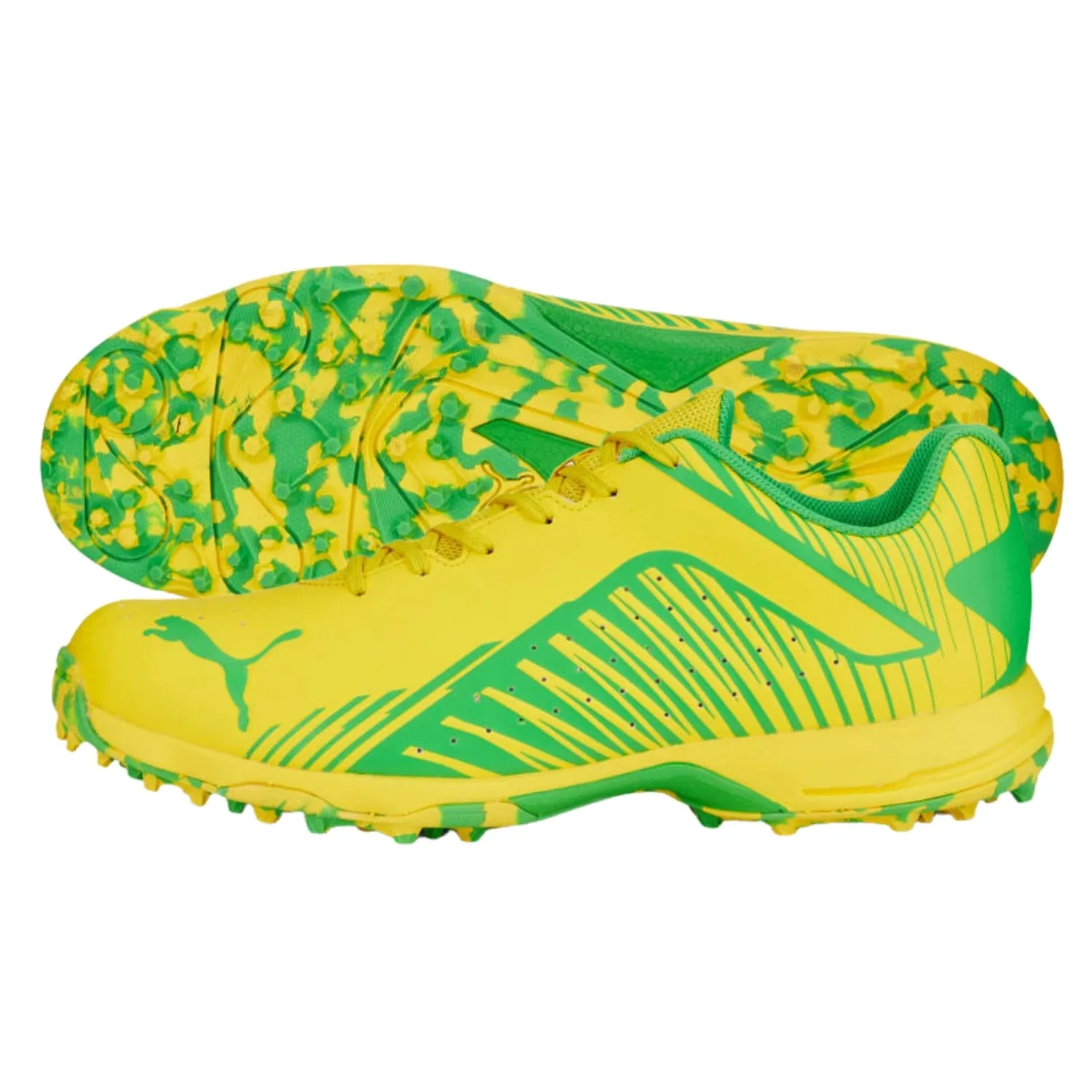 Puma Cricket Shoes, 22-FH-Rubber - Yellow/Green