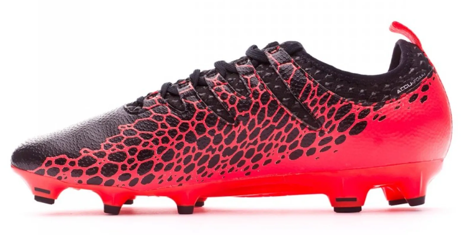 Puma evoPOWER Vigor 1 Firm Ground Soccer Cleat - Black/Silver/Fiery Coral