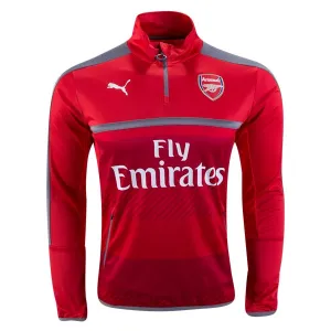 PUMA Men's Arsenal FC Quarter-Zip Training Top High Risk Red/Steel Gray