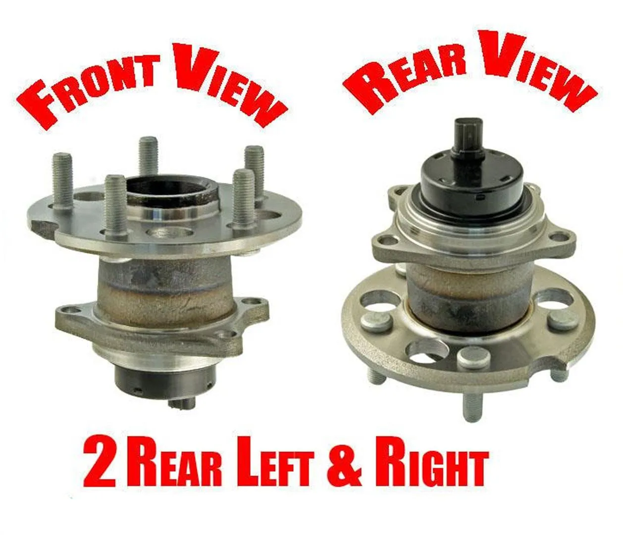 Rear Wheel Bearings Drums & Shoes Fits Toyota Sienna 04-10 Front Wheel Drive