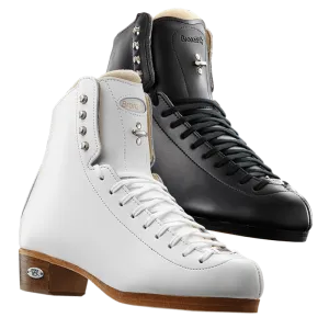 Riedell Skating Boots, 43 Bronze Star JR Black or White, Double Triple Jumps  Stiffness 80