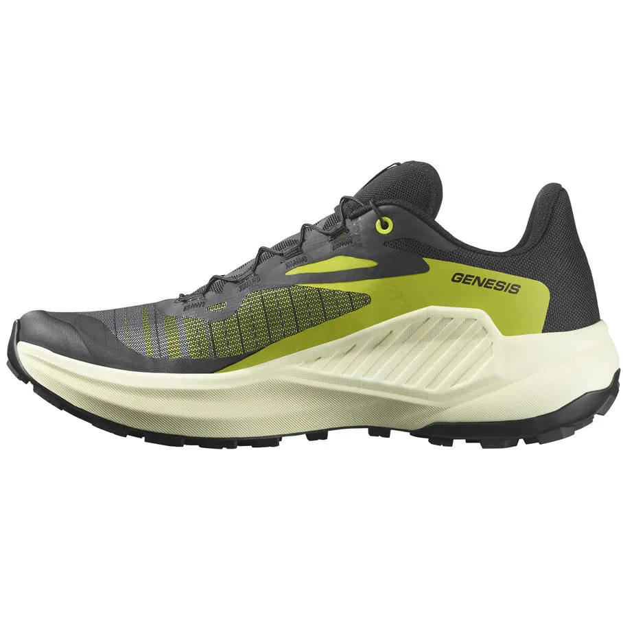 Salomon Men's Genesis Trail Running Shoes Black / Sulphur Spring / Transparent Yellow