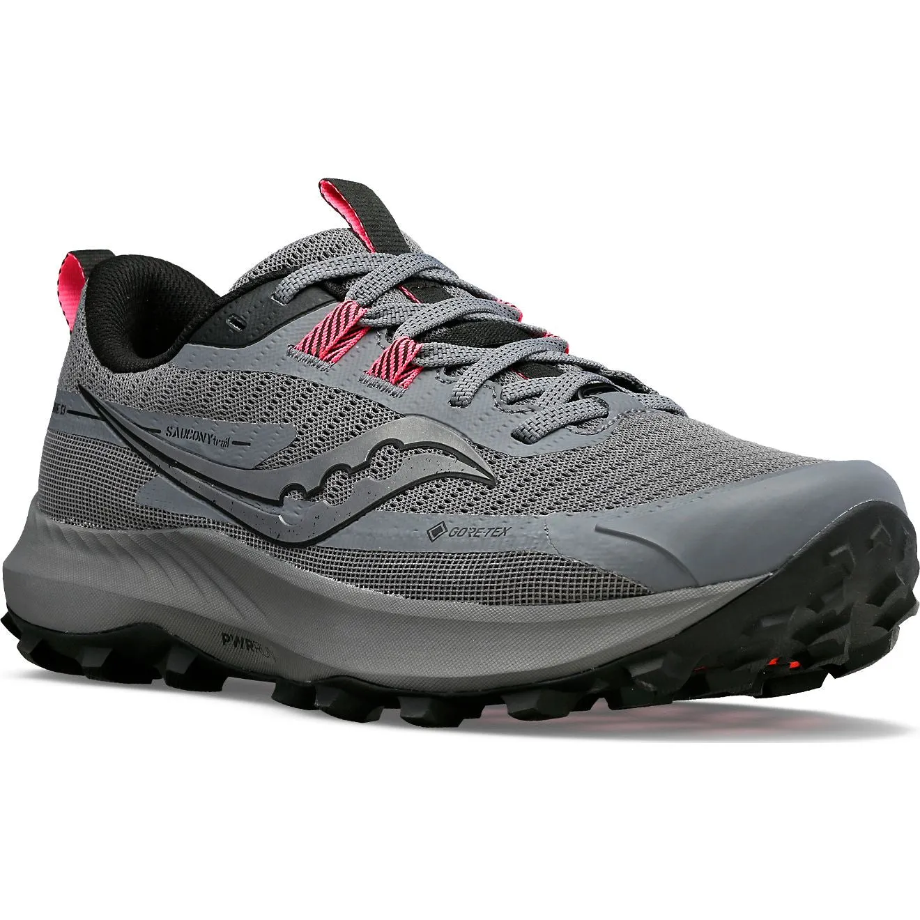 Saucony Peregrine 13 GTX (Womens) - Gravel/Black