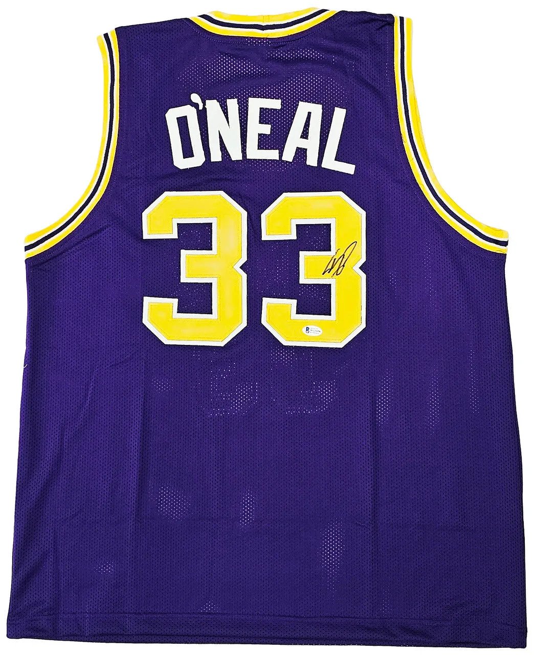 Shaquille O'Neal Signed Purple College Basketball Jersey BAS